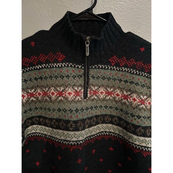 Lauren Ralph Lauren Hand Knit Sweater Womens Size Large Lambs Wool Fair Isle - Picture 2 of 8